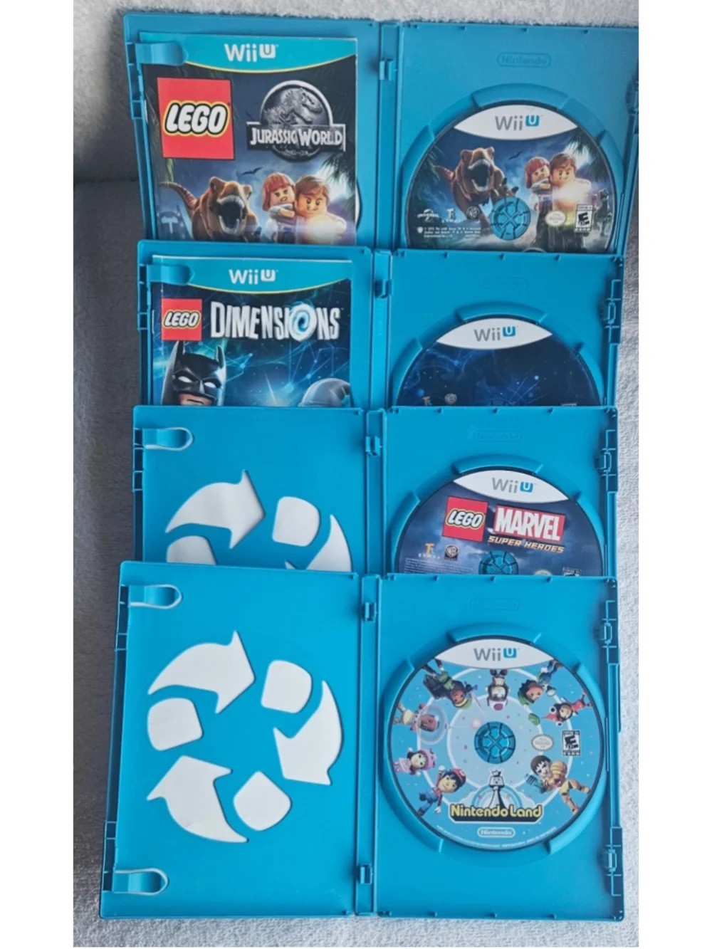 Lot 4 Nintendo Wii Games LEGO MARVEL Dimensions Nintendo Land Discs Are Pristine